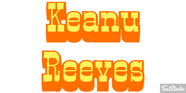 Keanu Reeves Text effect