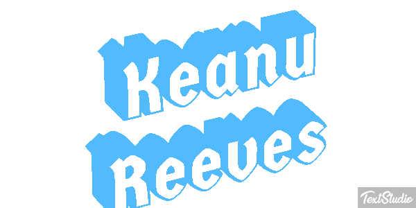 Keanu Reeves Text effect