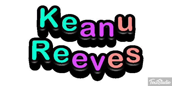 Keanu Reeves Text effect