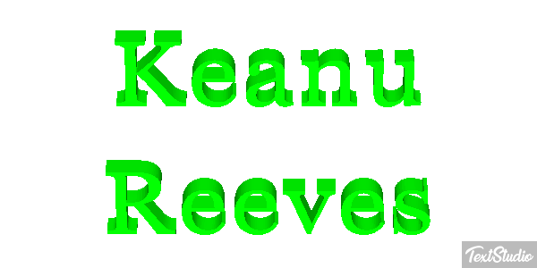 Keanu Reeves Text effect