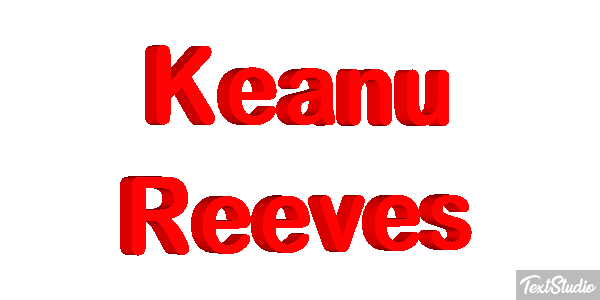 Keanu Reeves Text effect