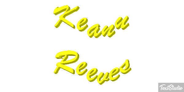 Keanu Reeves Text effect