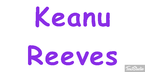 Keanu Reeves Text effect