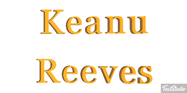 Keanu Reeves Text effect