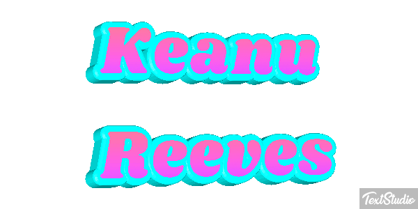 Keanu Reeves Text effect