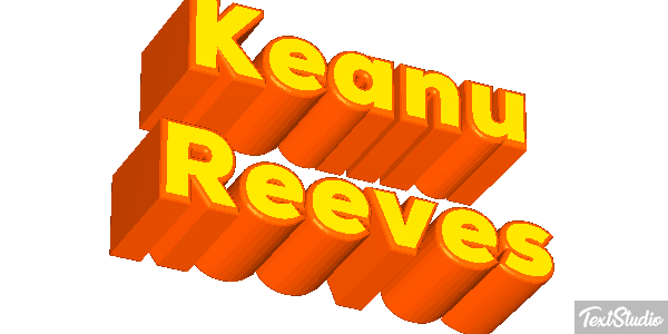 Keanu Reeves Text effect