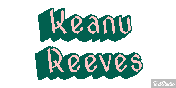 Keanu Reeves Text effect
