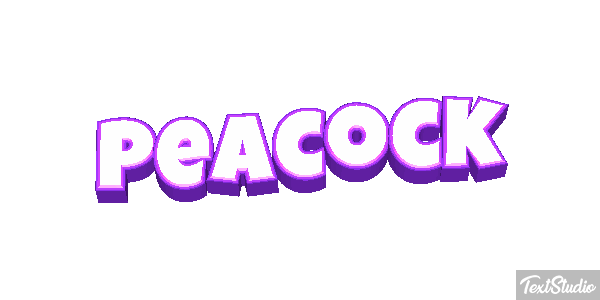 Peacock Efeito do texto