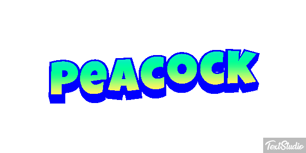 Peacock Efeito do texto