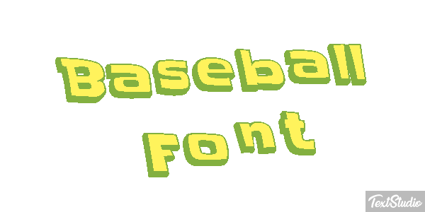 Baseball Font Text effect