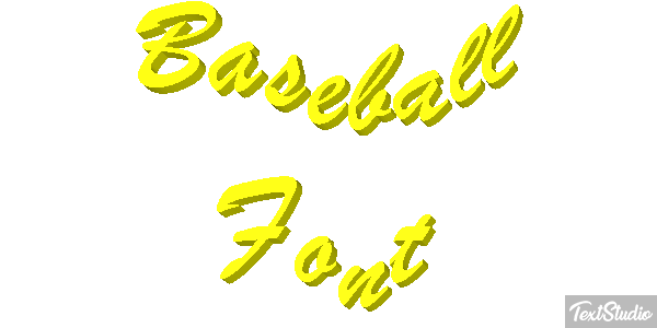 Baseball Font Text effect