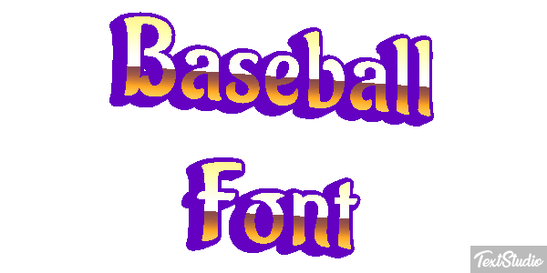 Baseball Font Text effect