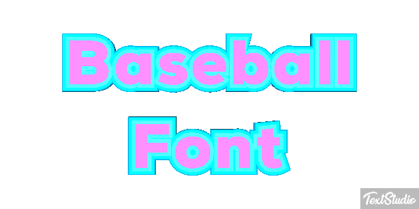 Baseball Font Text effect