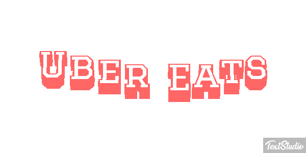Uber Eats Effetto testo