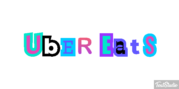 Uber Eats Effetto testo