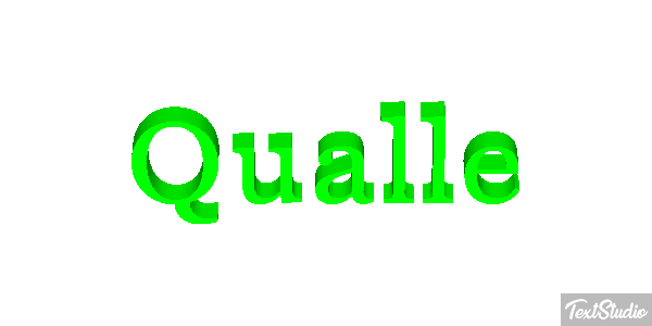 Qualle Texteffekt
