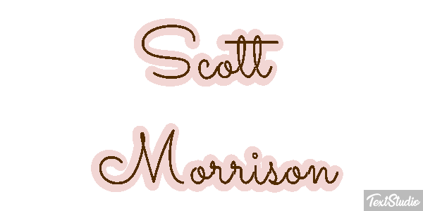 Scott Morrison Text effect