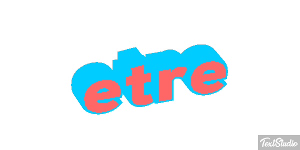 être Effet de texte