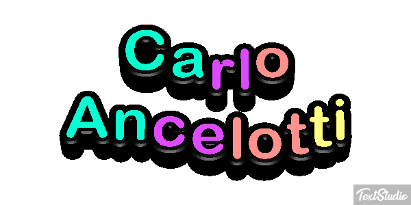 Carlo Ancelotti Text effect