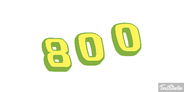 800 Efecto de texto