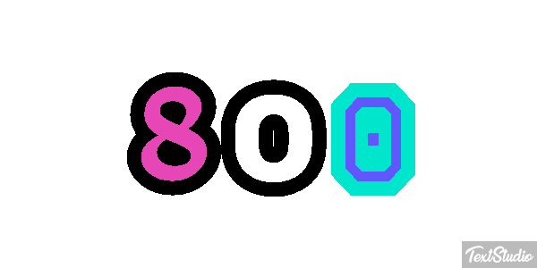 800 Efecto de texto