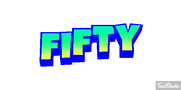 Fifty Text effect