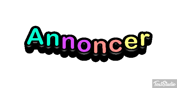 Annoncer Texteffekt