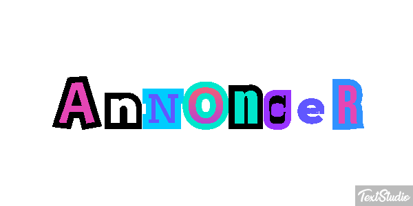Annoncer Texteffekt