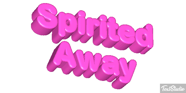 Spirited Away Efeito do texto