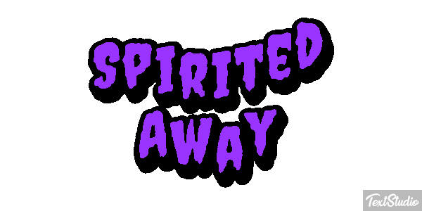 Spirited Away Efeito do texto