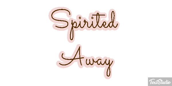 Spirited Away Efeito do texto