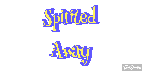 Spirited Away Efeito do texto