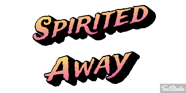 Spirited Away Efeito do texto