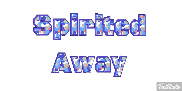 Spirited Away Efeito do texto