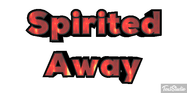 Spirited Away Efeito do texto