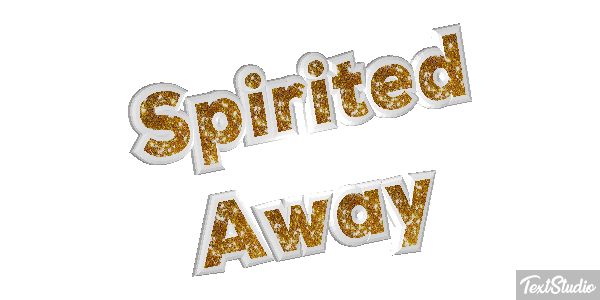 Spirited Away Efeito do texto