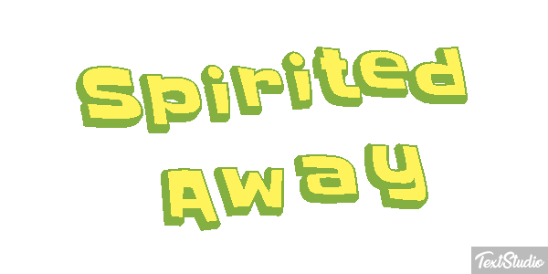 Spirited Away Efeito do texto