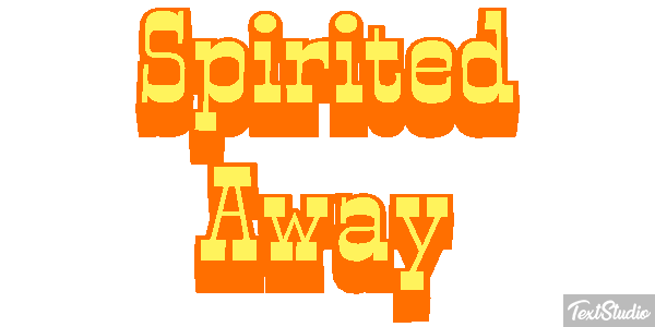 Spirited Away Efeito do texto
