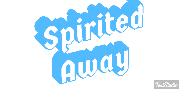 Spirited Away Efeito do texto
