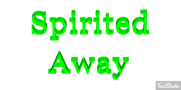 Spirited Away Efeito do texto