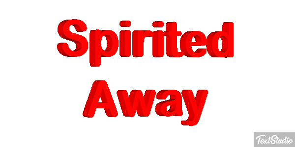 Spirited Away Efeito do texto