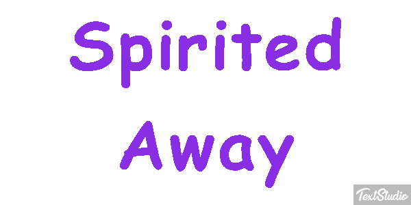 Spirited Away Efeito do texto