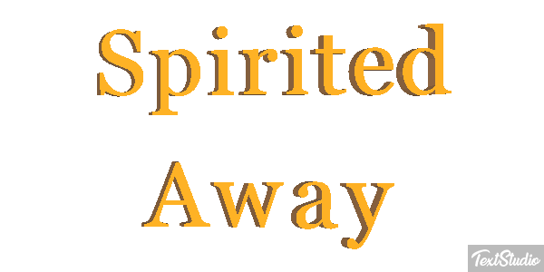 Spirited Away Efeito do texto