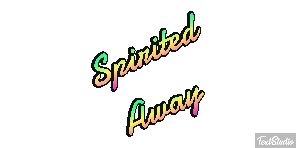 Spirited Away Efeito do texto
