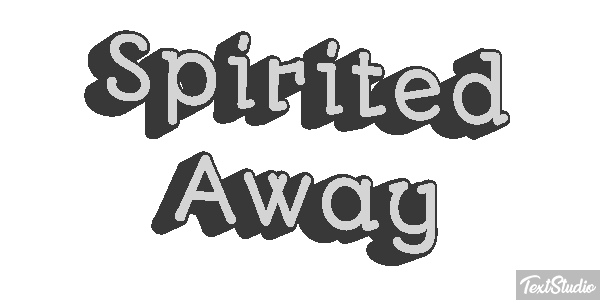Spirited Away Efeito do texto