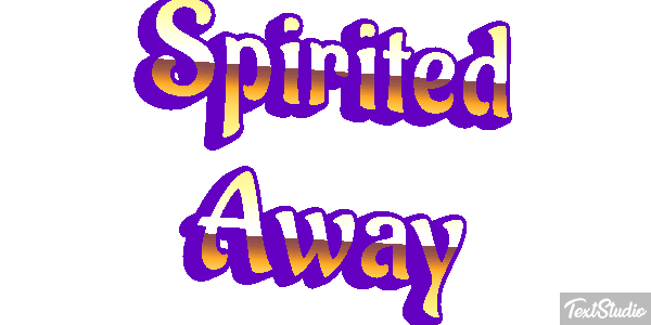Spirited Away Efeito do texto