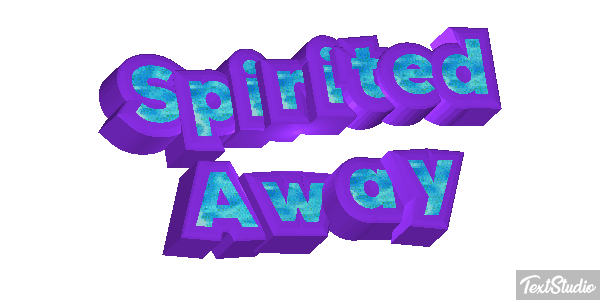 Spirited Away Efeito do texto