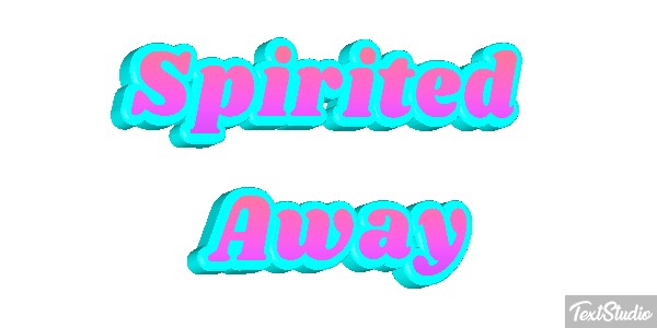 Spirited Away Efeito do texto