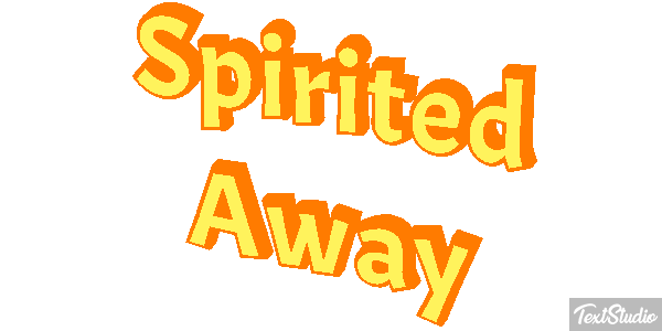Spirited Away Efeito do texto