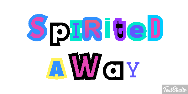 Spirited Away Efeito do texto